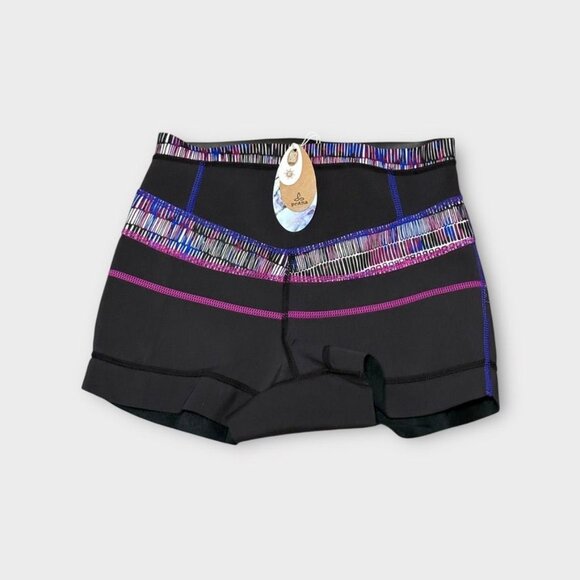 NWT PrAna Hydra Shorts Women's Small Black Pink Beach Pool Kayak Raft NEW - Picture 2 of 8